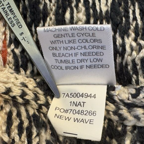 One World Sweater Cardigan Womens XL Multicolor Aztec Tribal Print Open Front - Picture 8 of 8